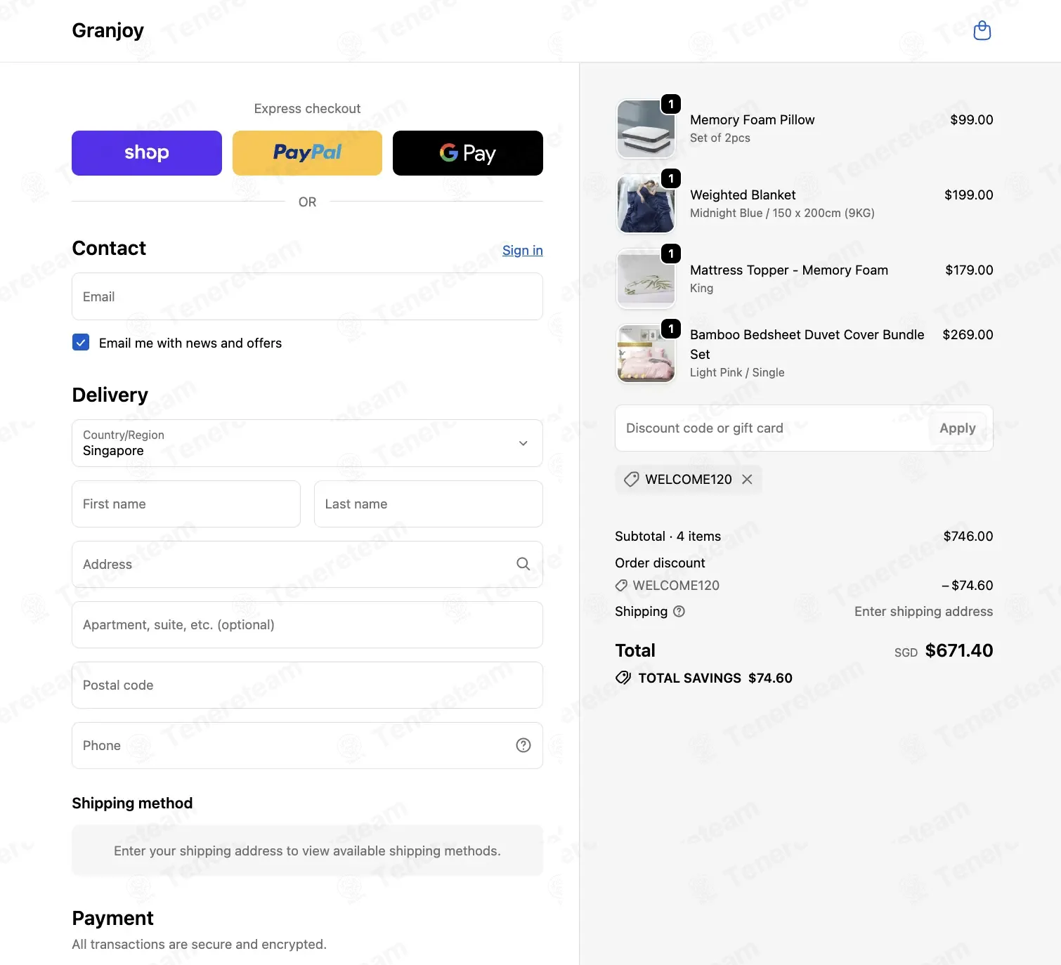 Granjoy coupon code: 10% off with WELCOME120. Tested and valid as 3 months ago.
