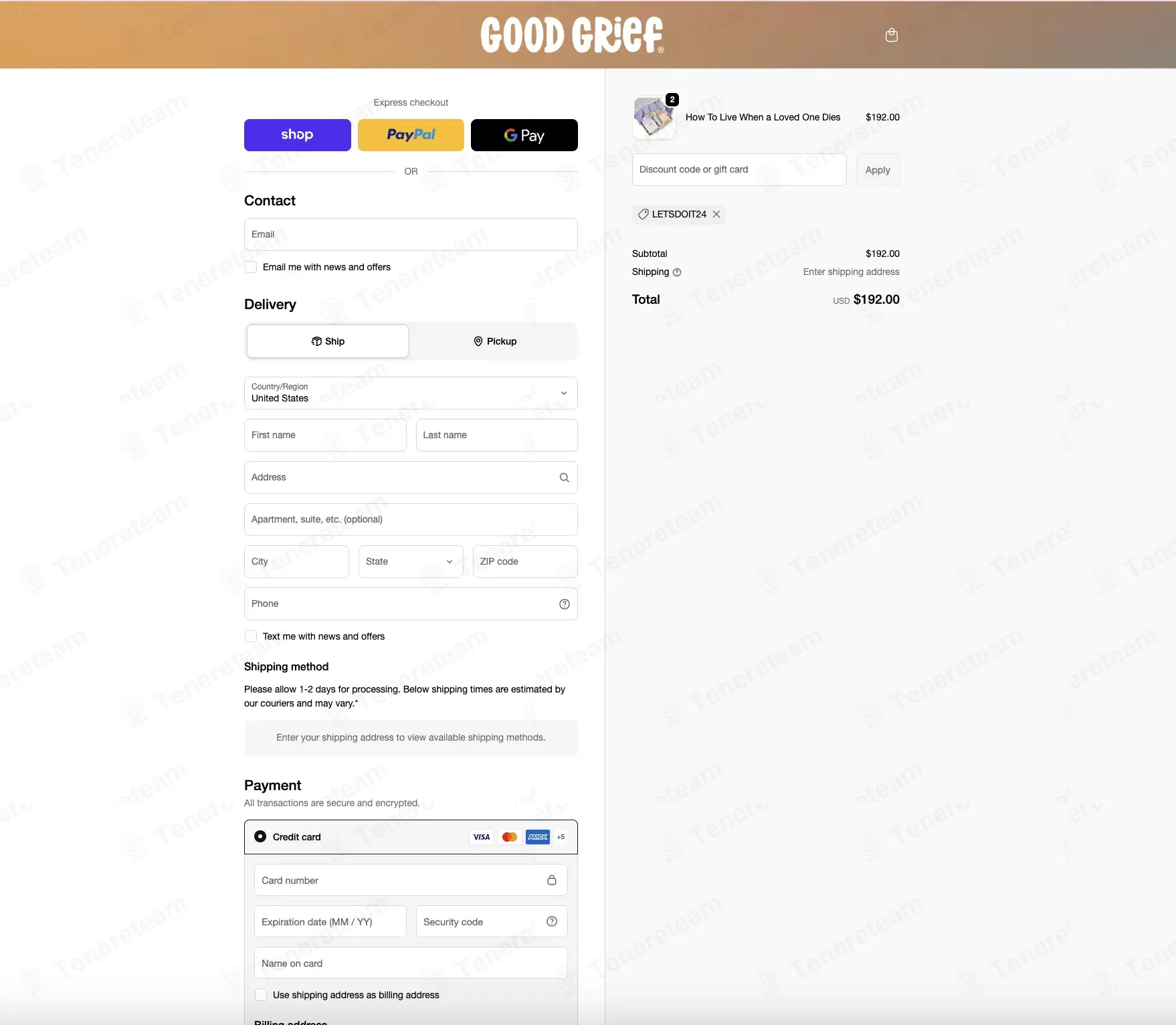 Shop Good Grief coupon code: Sale off with LETSDOIT24. Tested and valid as 2 weeks ago.