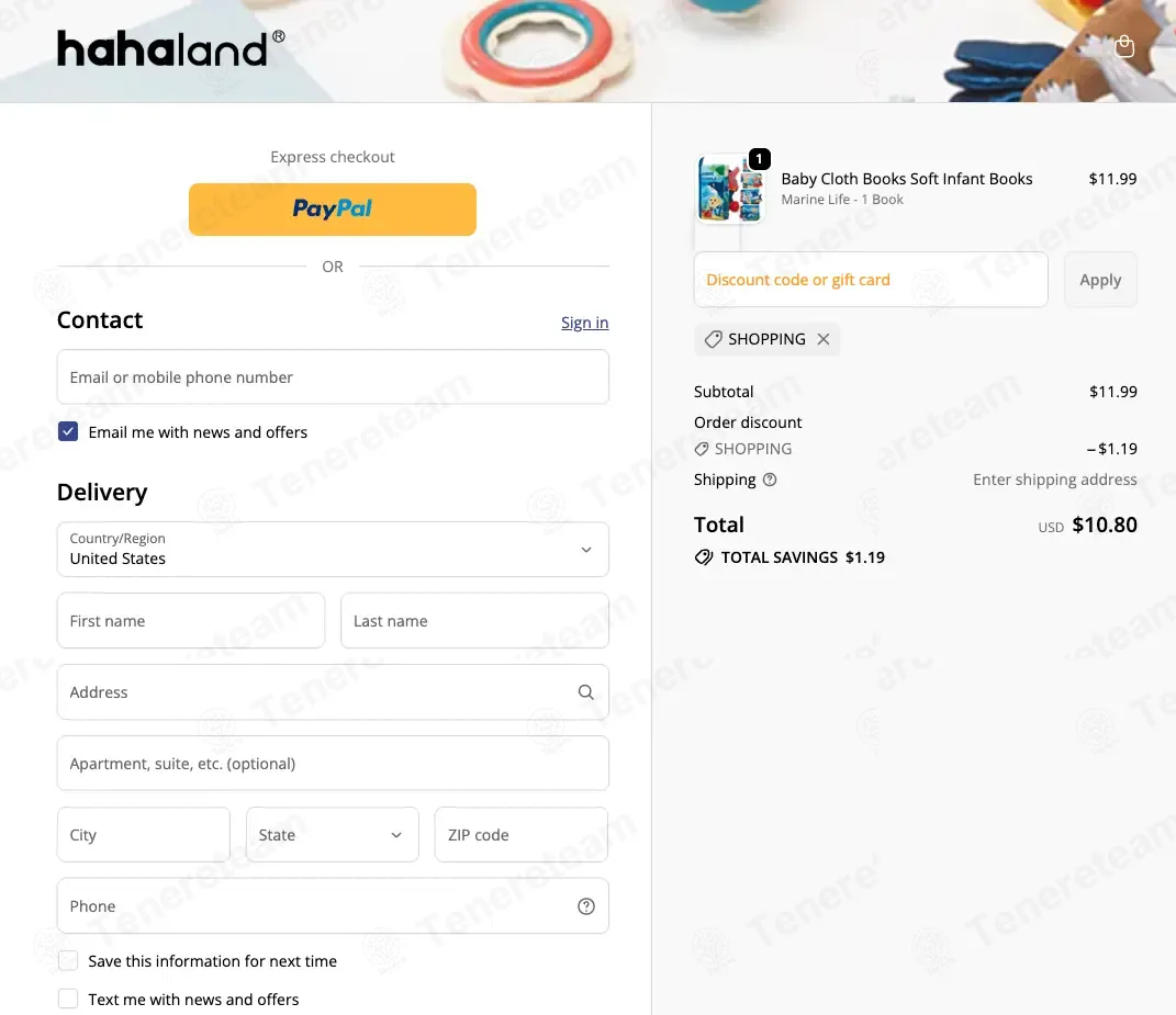 Hahaland apply coupon code