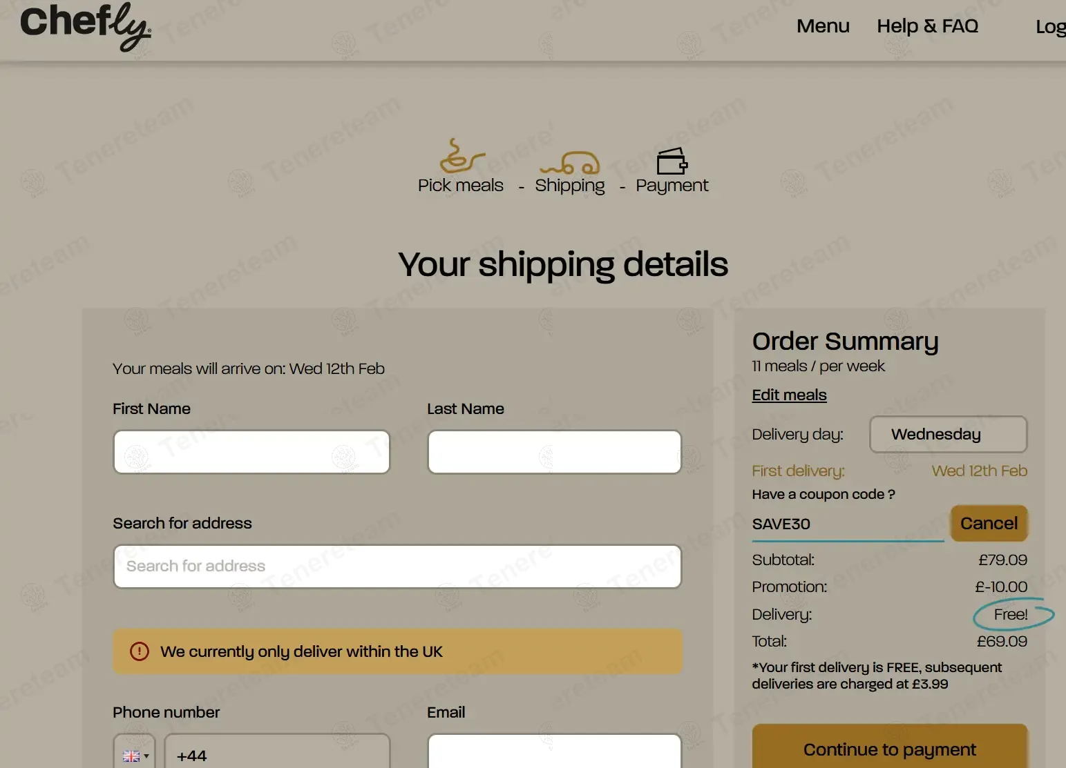 Chefly coupon code re-checked and confirmed working at checkout