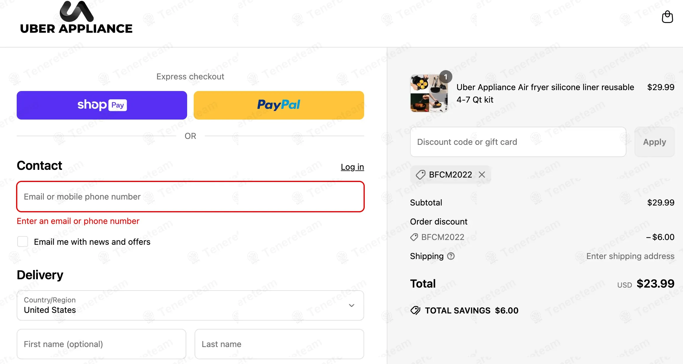 Uber Appliance coupon code: 20% off with BFCM2022. Tested and valid as 1 year ago.