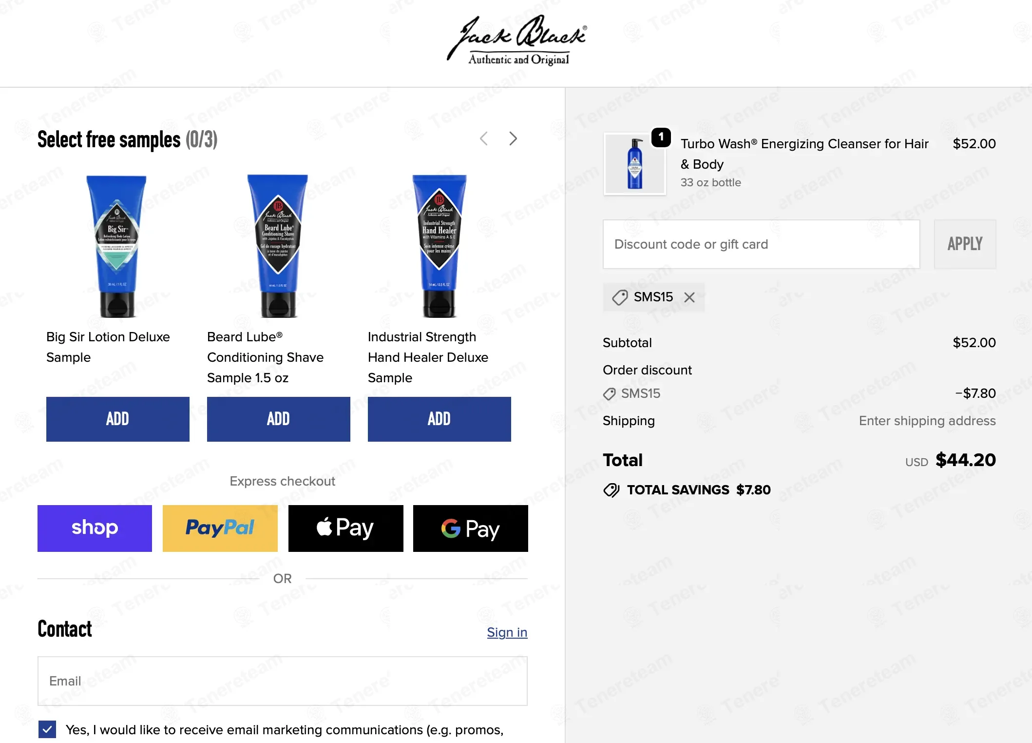 Jack Black coupon code: 15% off with SMS15. Tested and valid as 4 days ago.