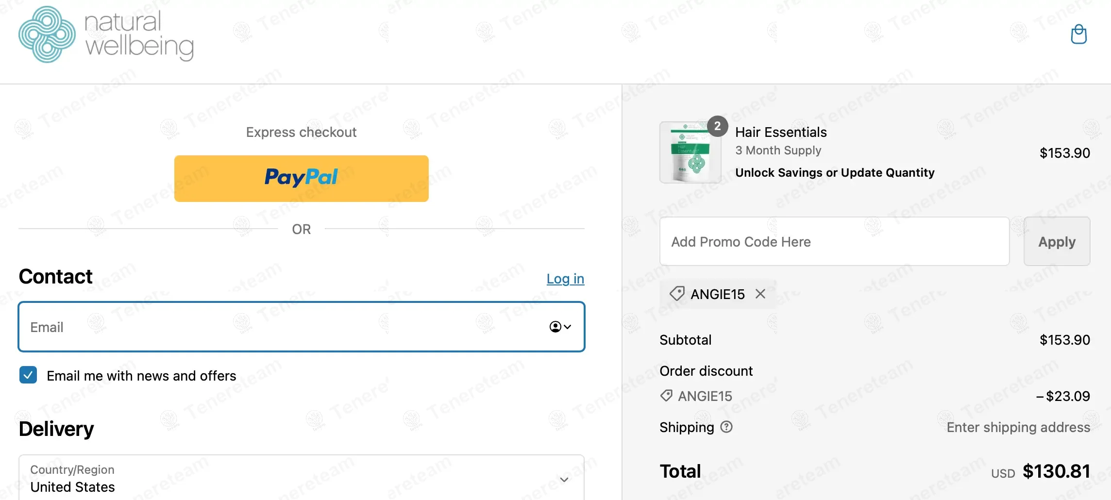 Natural Wellbeing coupon code: 15% off with ANGIE15. Tested and valid as 1 year ago.