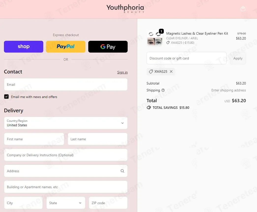Youthphoria coupon code: 20% off with XMAS25. Tested and valid as 3 weeks ago.