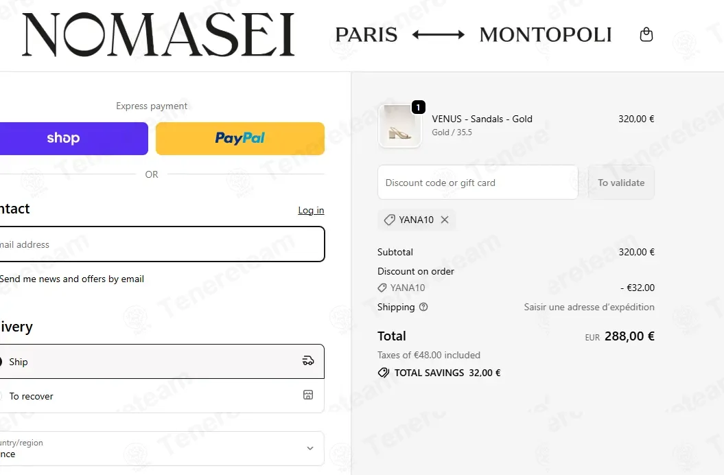 Nomasei coupon code: 10% off with YANA10. Tested and valid as 9 months ago.