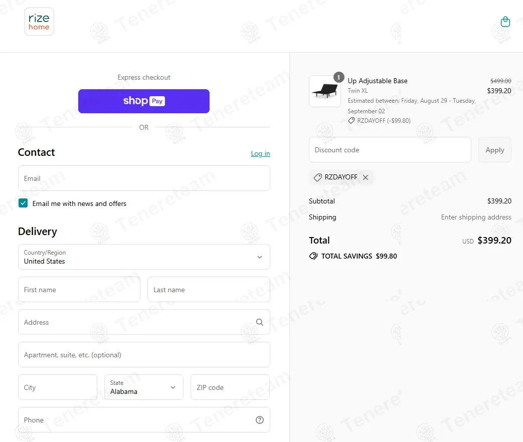 Rize Home apply coupon code