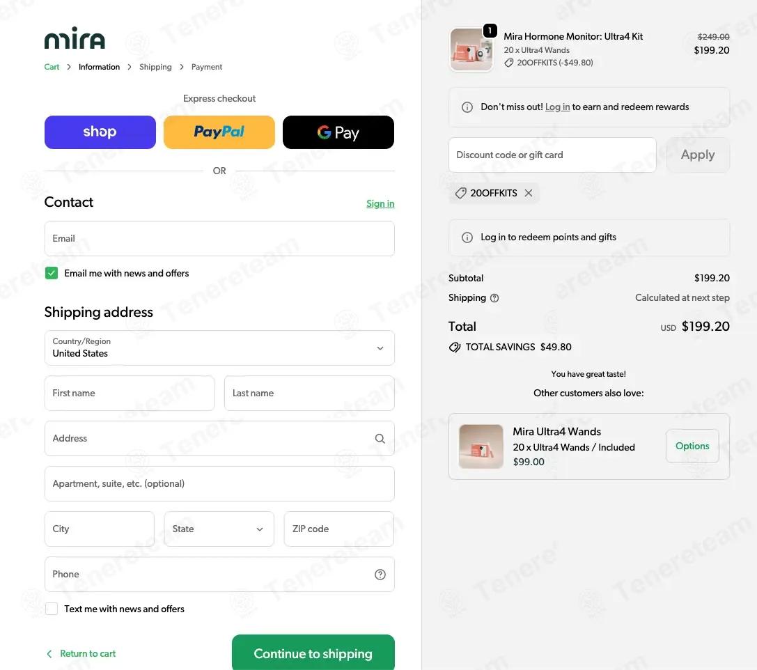 Mira Fertility coupon code: 20% off with 20OFFKITS. Tested and valid as 1 month ago.