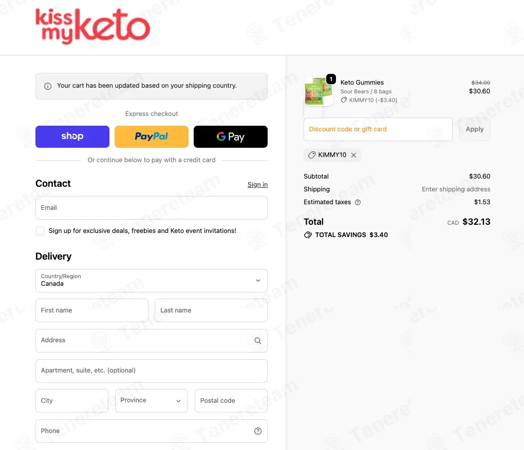 Kiss My Keto coupon code: 10% off with KIMMY10. Tested and valid as 10 months ago.