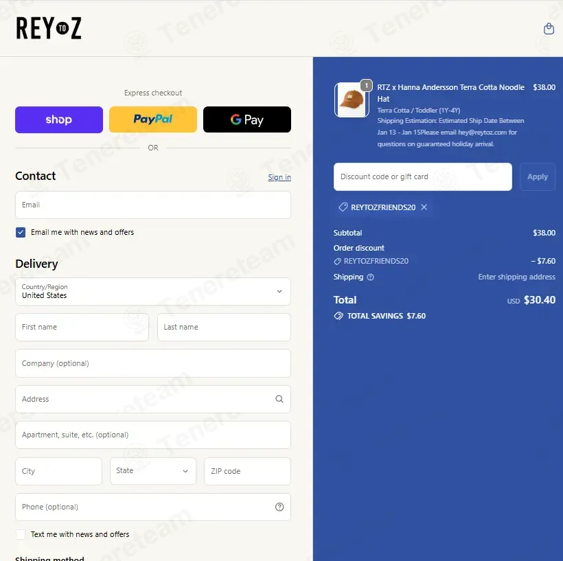 Rey To Z coupon code: 20% off with REYTOZFRIENDS20. Tested and valid as 3 weeks ago.