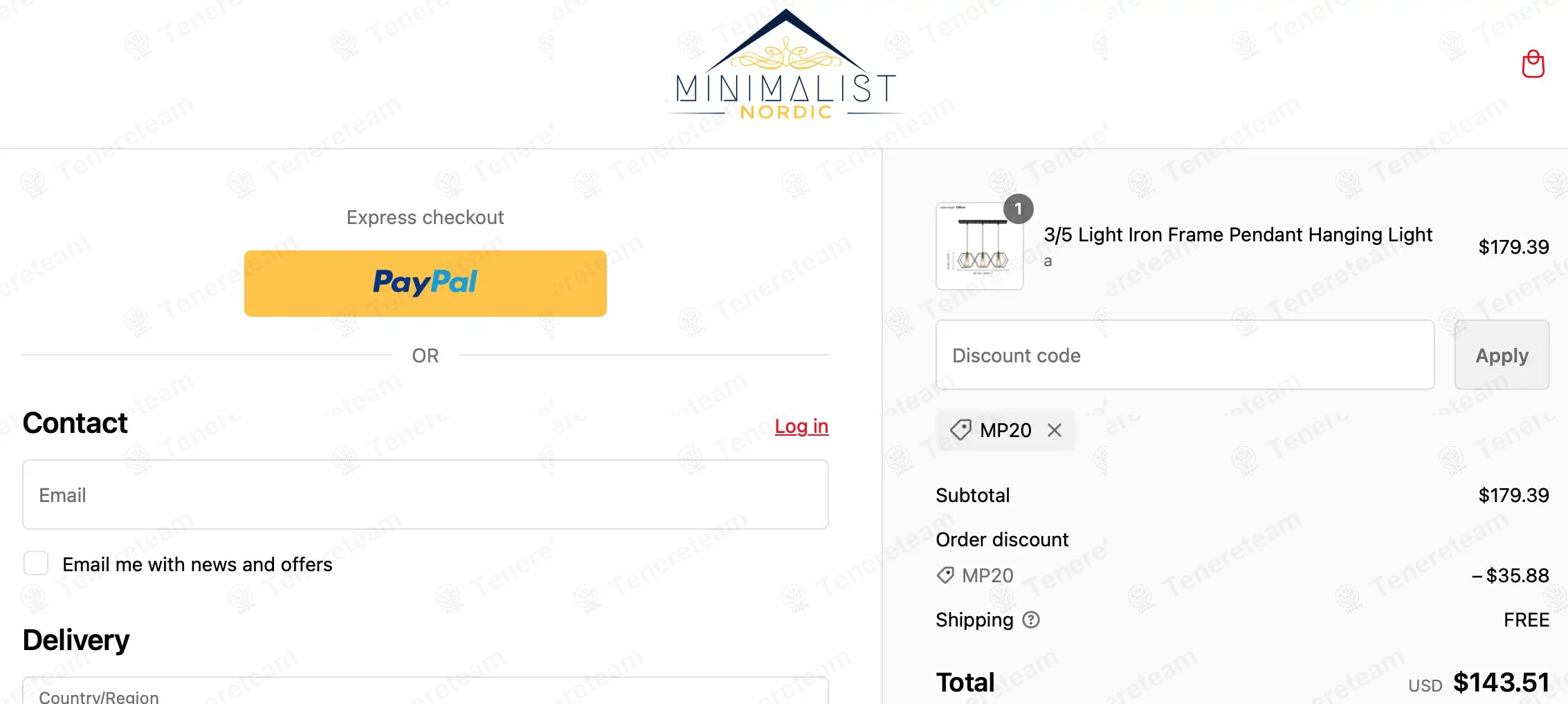 Minimalist Nordic coupon code: 20% off with MP20. Tested and valid as 1 year ago.