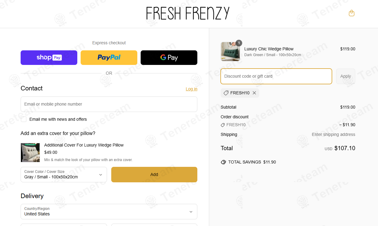 Fresh Frenzy coupon code: 10% off with FRESH10. Tested and valid as 1 year ago.