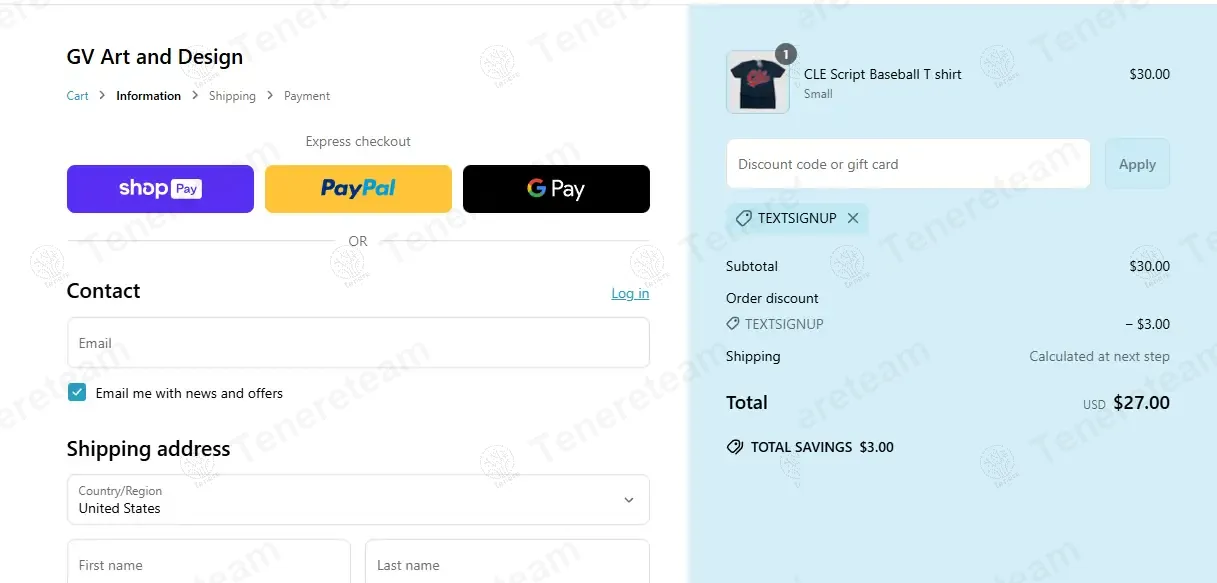 GV Art and Design coupon code: 10% off with TEXTSIGNUP. Tested and valid as 1 year ago.