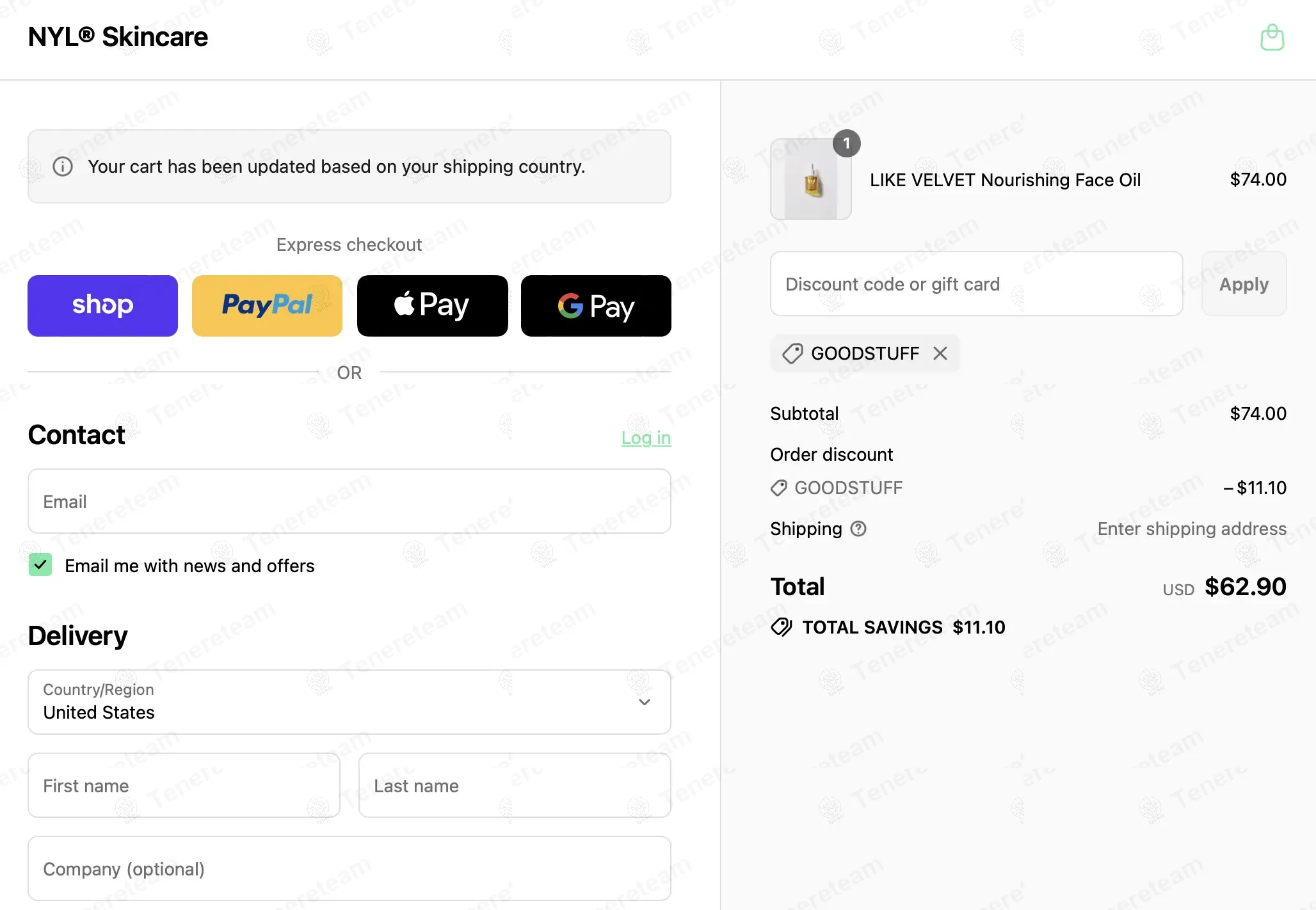 Nyl Skincare coupon code: 15% off with GOODSTUFF. Tested and valid as 9 months ago.