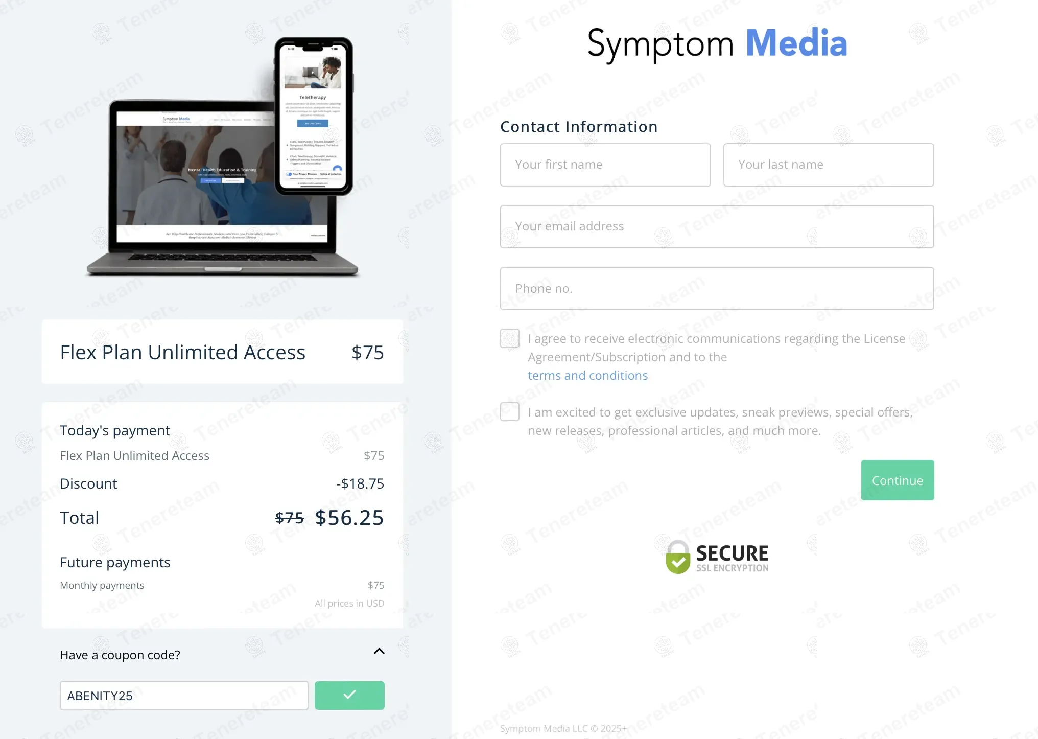 Symptom Media coupon code: 25% off with ABENITY25. Tested and valid as 9 months ago.