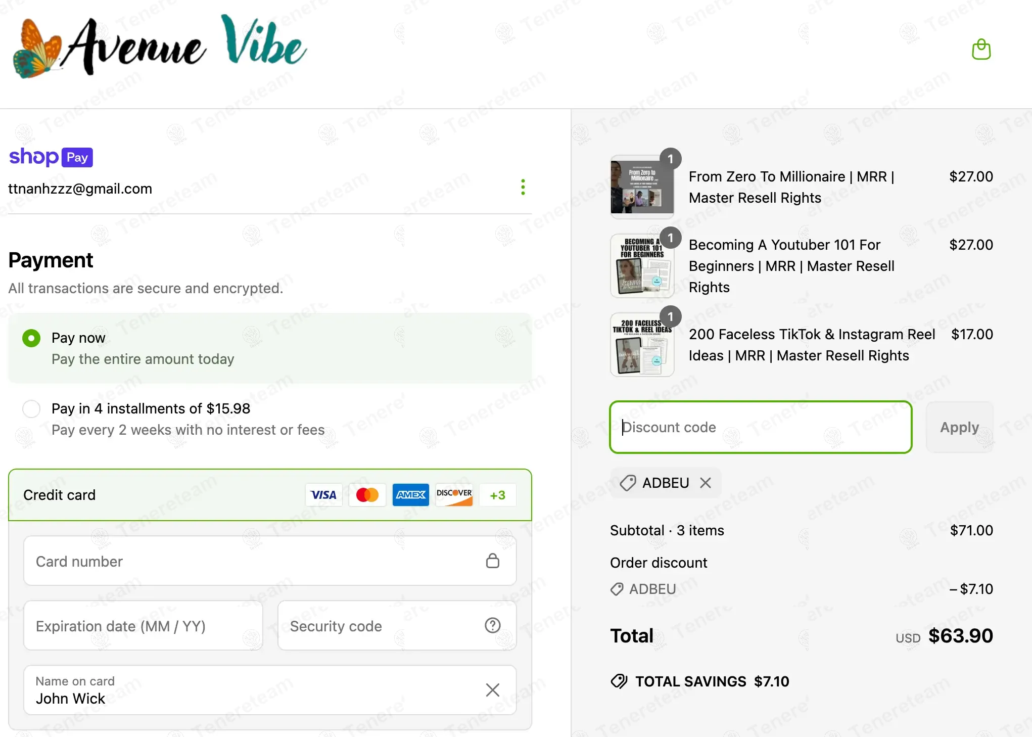 Avenue Vibe coupon code: 10% off with ADBEU. Tested and valid as 1 year ago.