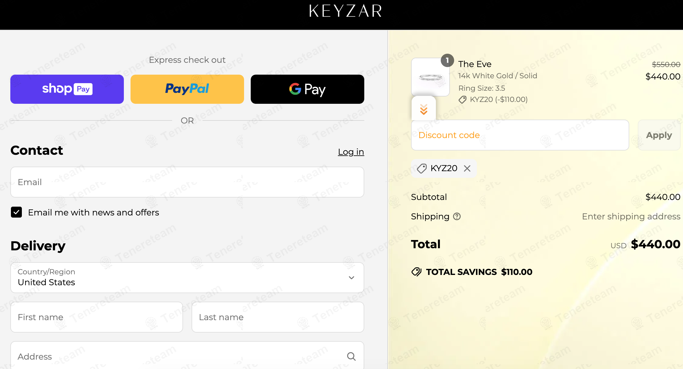 Keyzar Jewelry coupon code: 20% off with KYZ20. Tested and valid as 1 year ago.