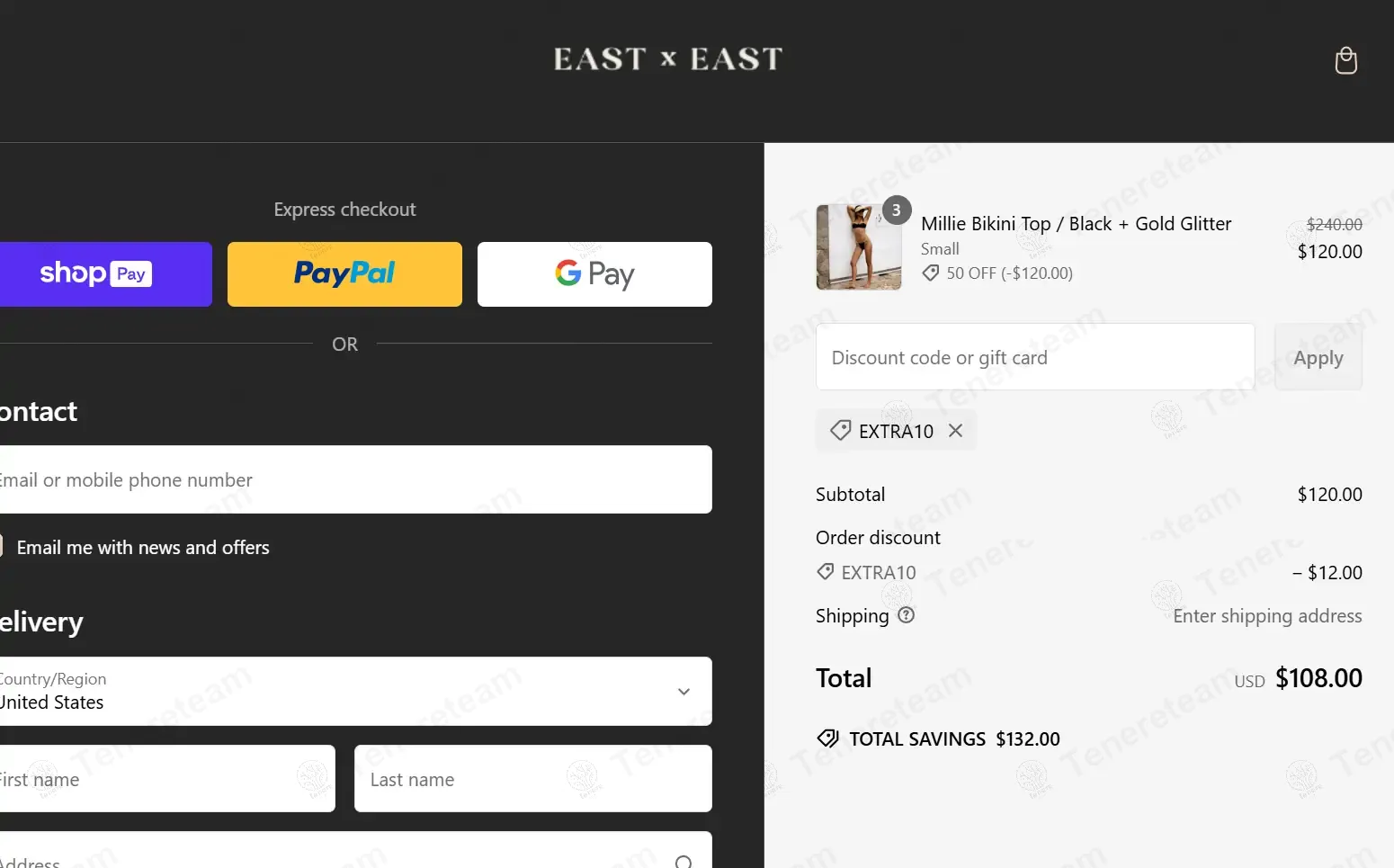 East x East coupon code: 10% off with EXTRA10. Tested and valid as 1 year ago.