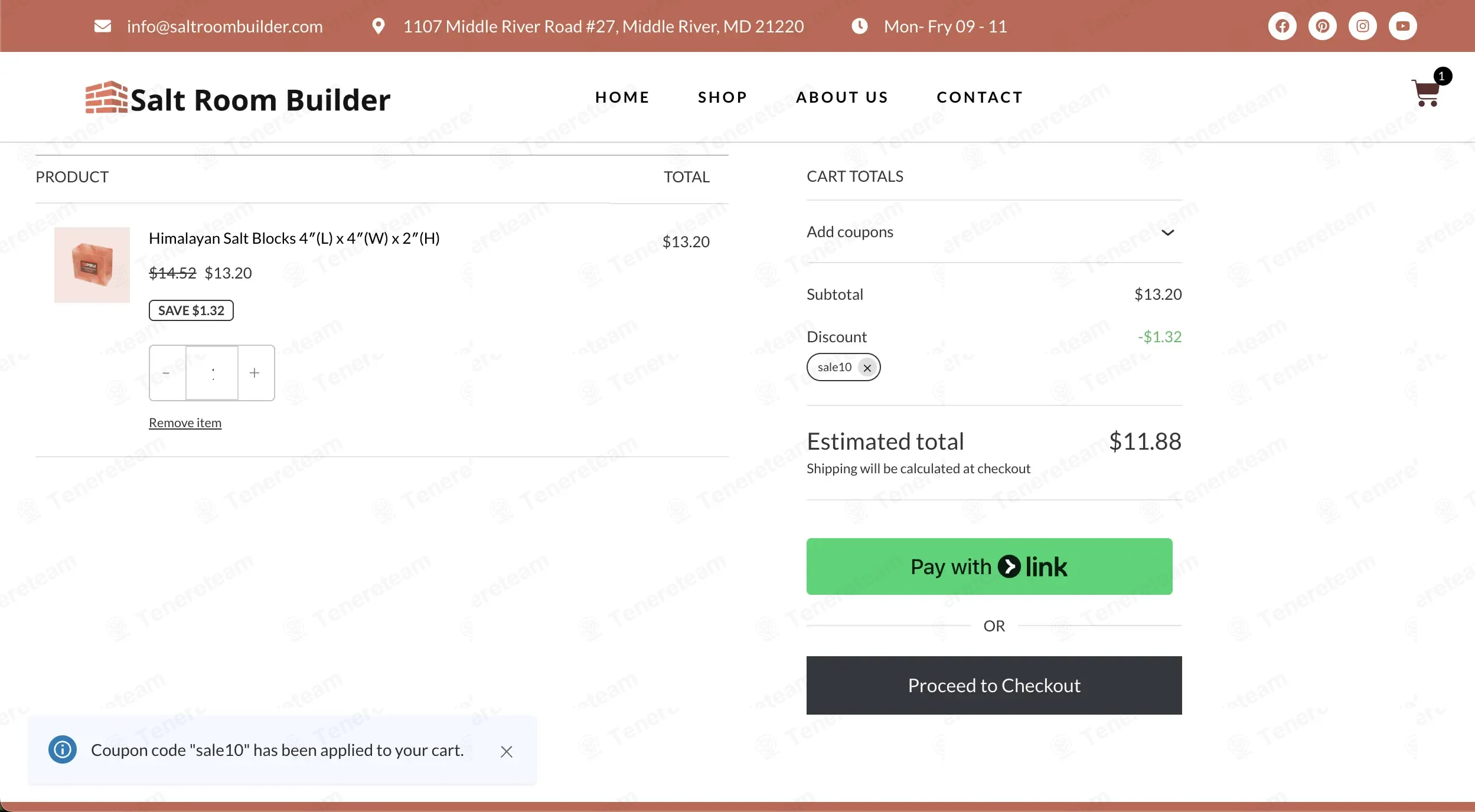 Salt Room Builder coupon code: 10% off with sale10. Tested and valid as 5 days ago.