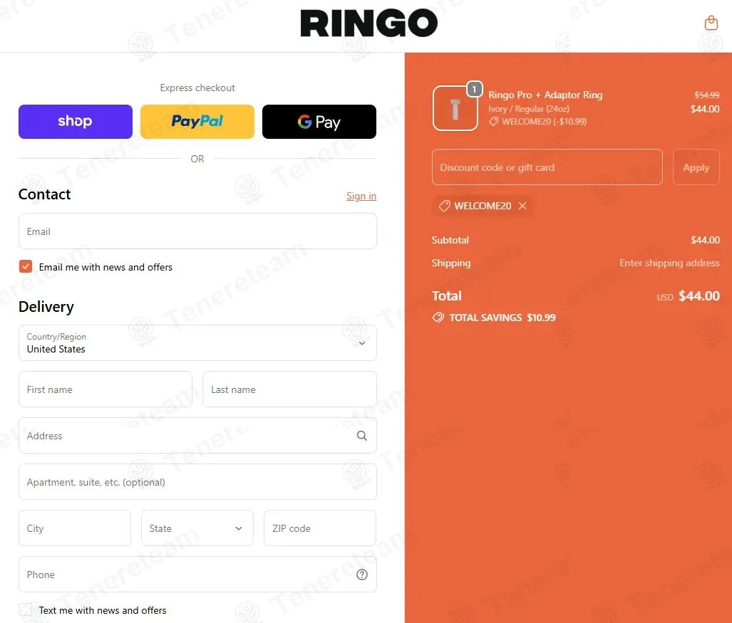 Ringo coupon code: 20% off with WELCOME20. Tested and valid as 9 months ago.