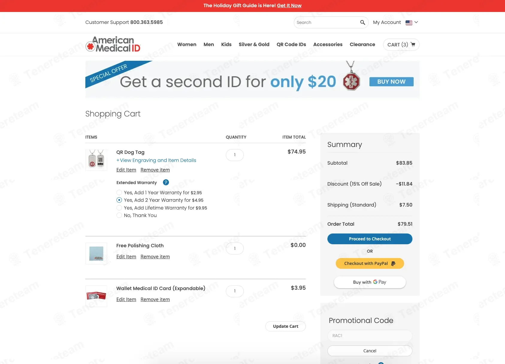 American Medical Id coupon code: 15% off with RAC1. Tested and valid as 9 months ago.