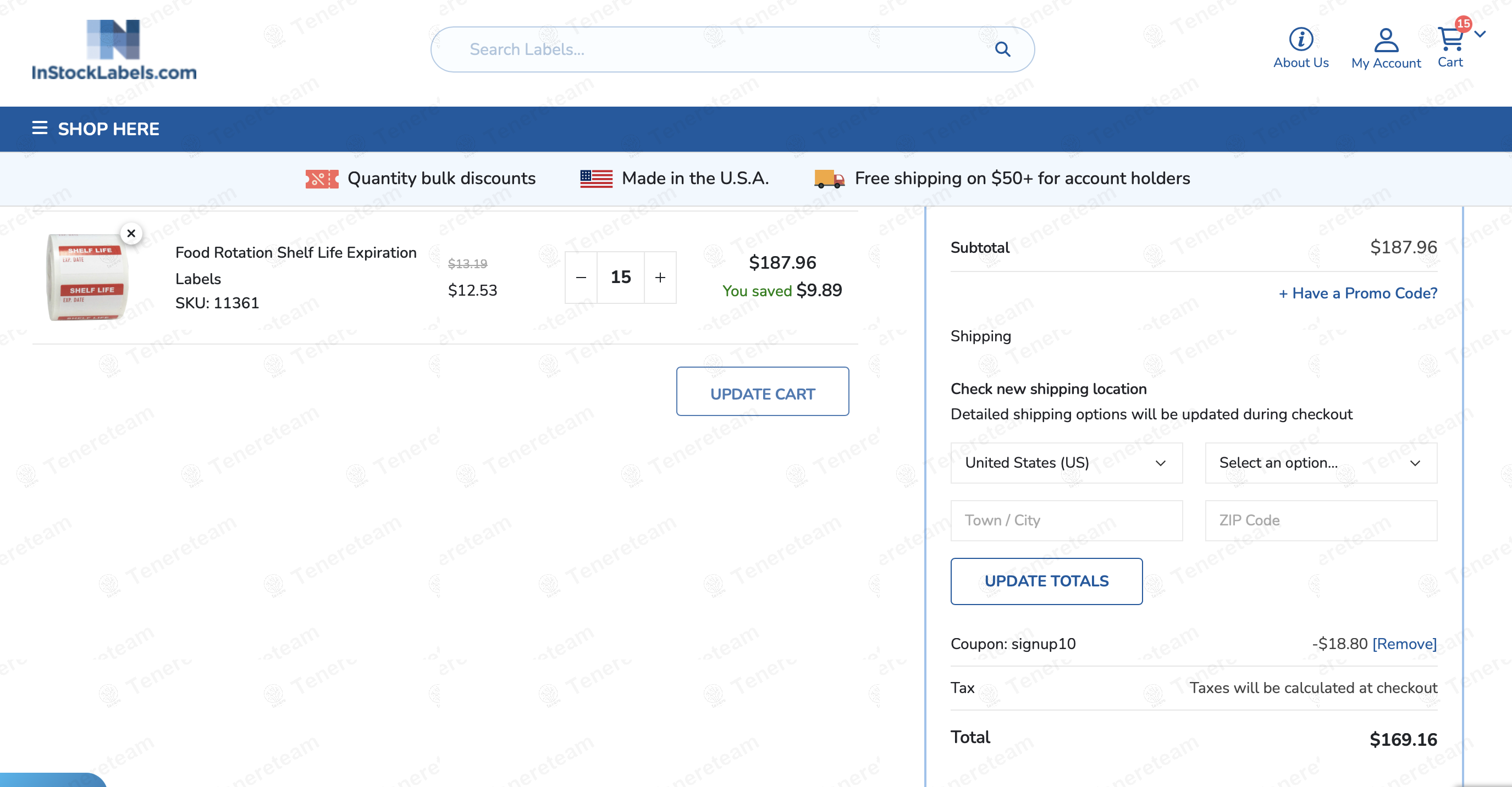 In Stock Labels coupon code: 10% off with SIGNUP10. Tested and valid as 1 year ago.