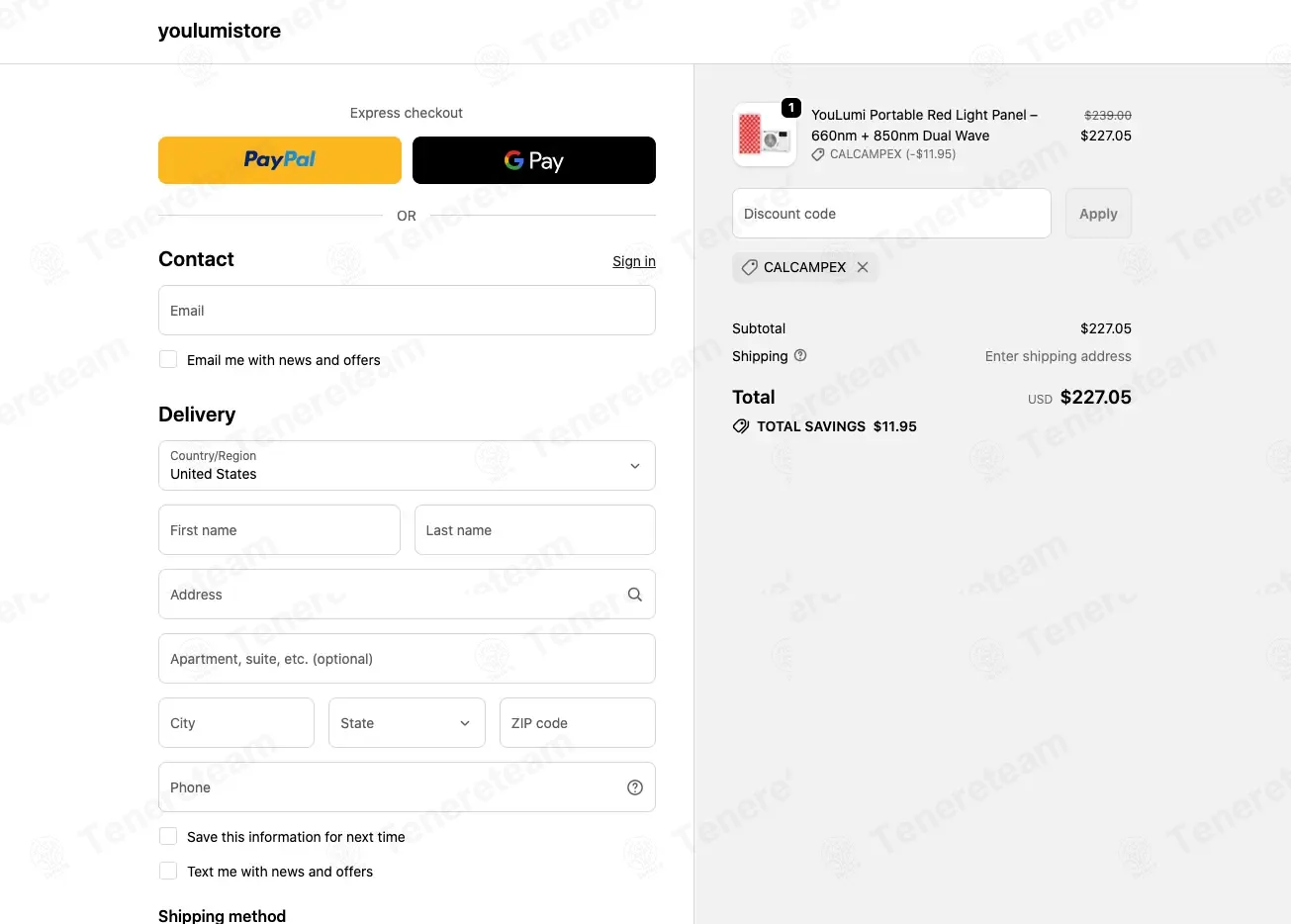 Youlumi Store apply coupon code