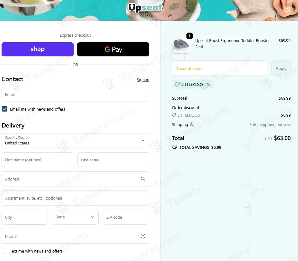The Upseat coupon code: 10% off with LITTLEROOS. Tested and valid as 9 months ago.