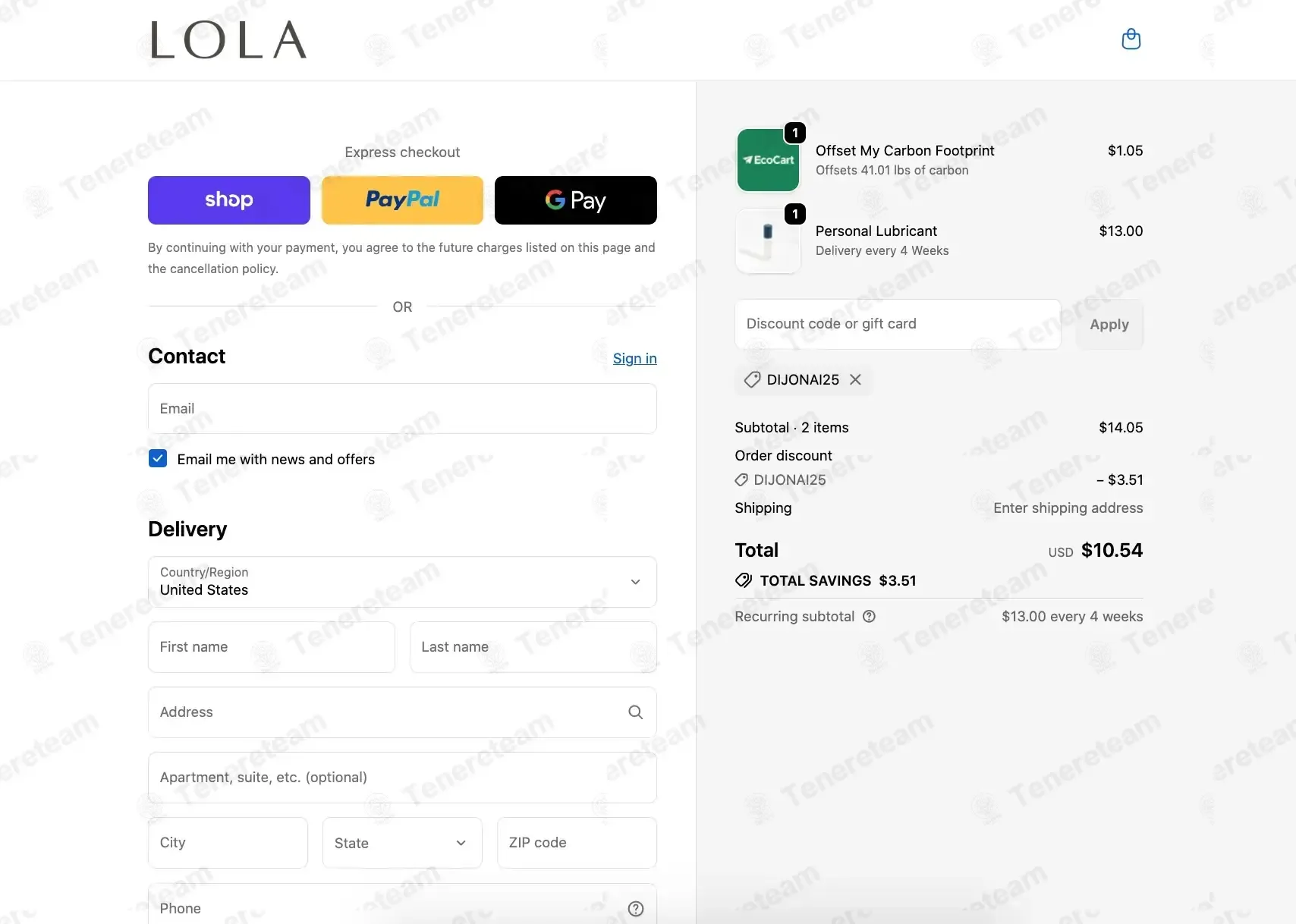 LOLA coupon code: 25% off with DIJONAI25. Tested and valid as 2 months ago.