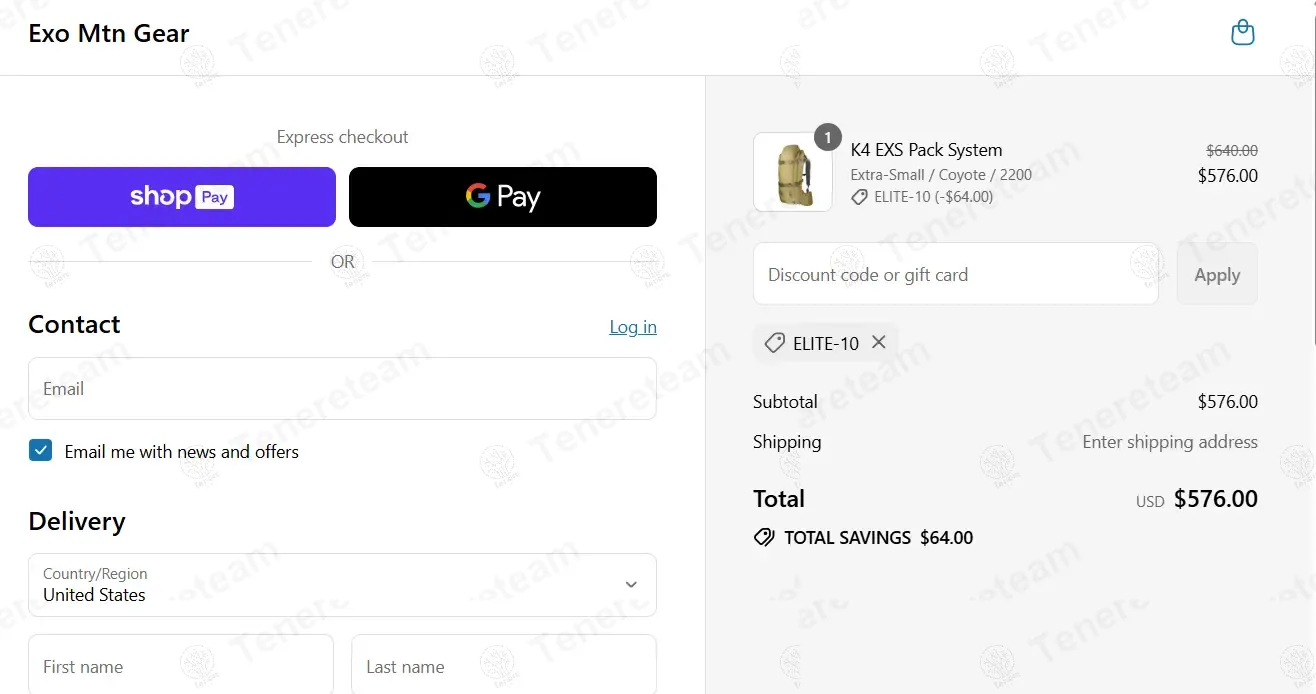 Exo Mtn Gear coupon code: 10% off with ELITE-10. Tested and valid as 11 months ago.