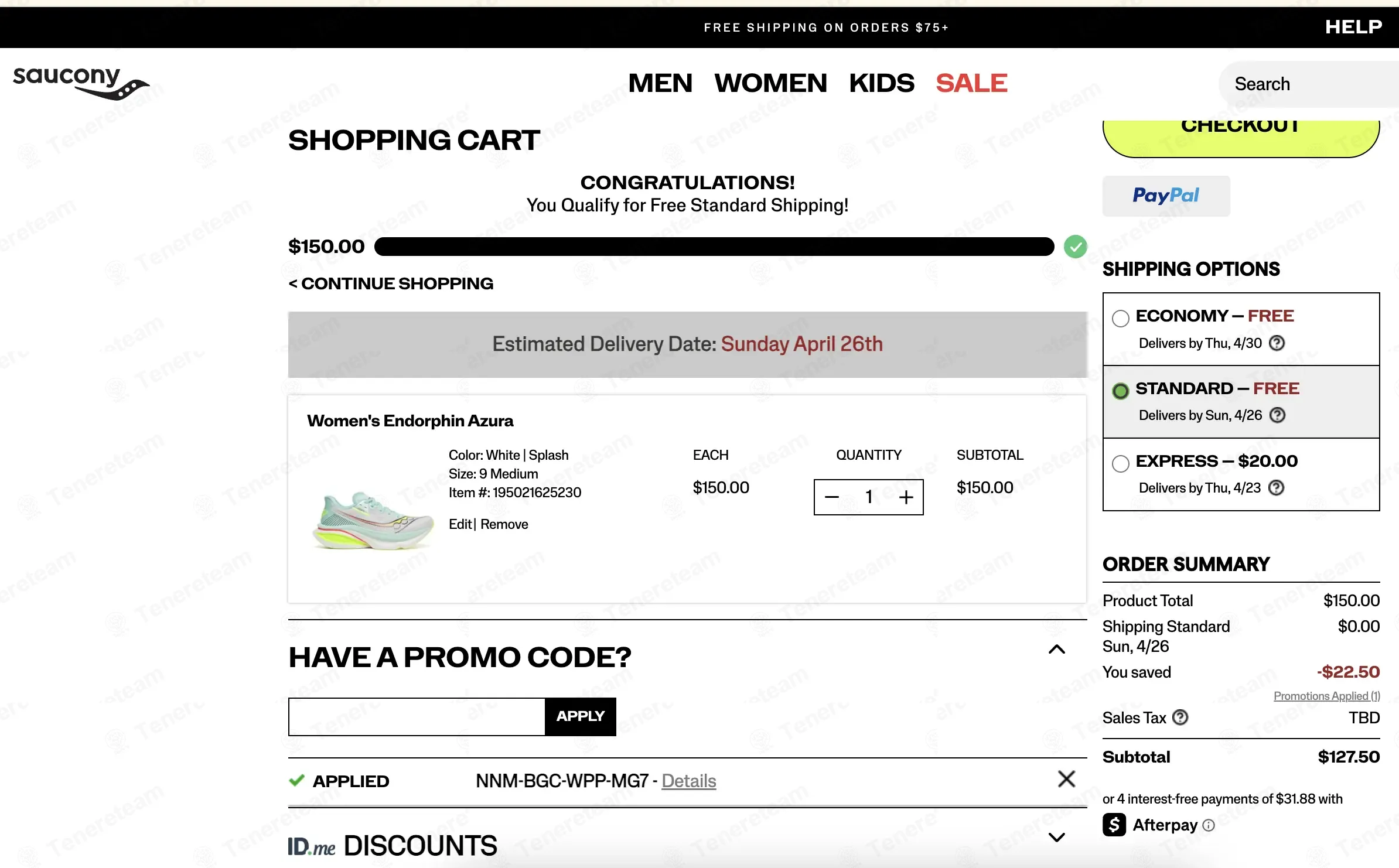 Saucony coupon code: 15% off with NNM-BGC-WPP-MG7. Tested and valid as 3 days ago.