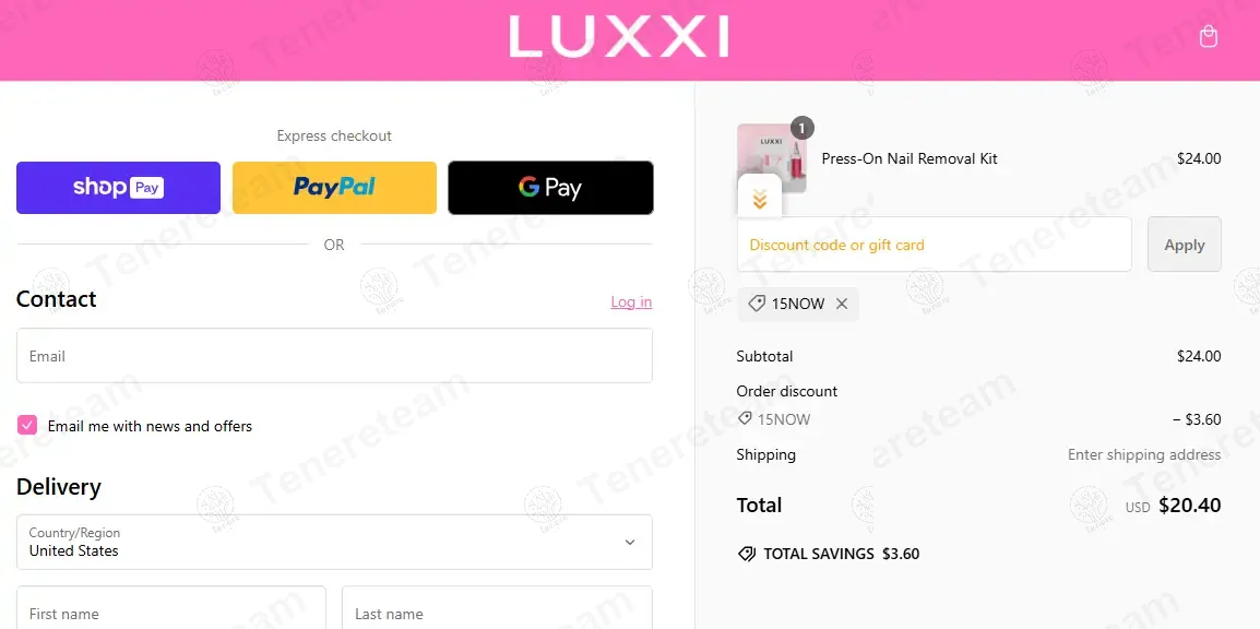 Luxxi Nails coupon code: 15% off with 15NOW. Tested and valid as 9 months ago.