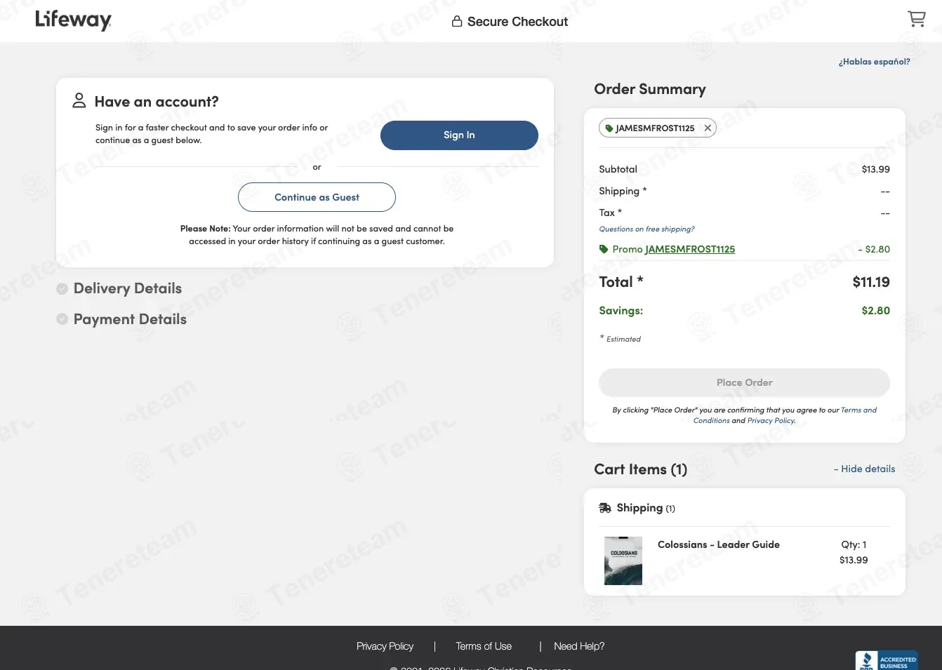 Lifeway coupon code: 20% off with JAMESMFROST1125. Tested and valid as 1 week ago.