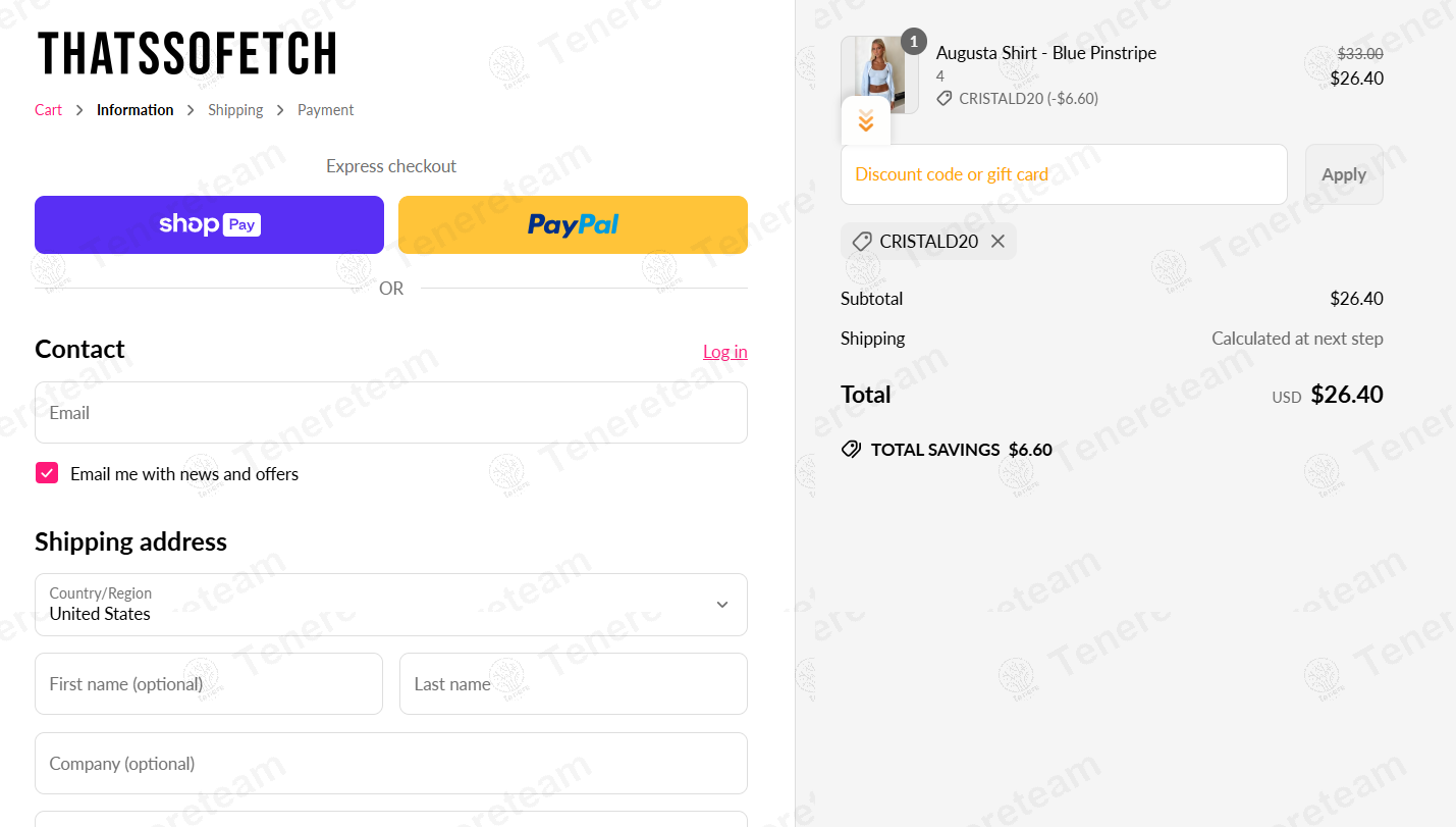 Thats So Fetch coupon code: 20% off with CRISTALD20. Tested and valid as 1 year ago.