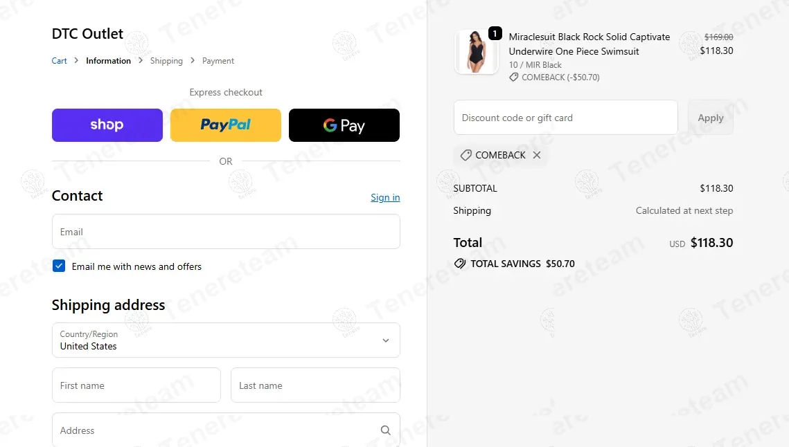 Cyberswim coupon code: 30% off with COMEBACK. Tested and valid as 8 months ago.