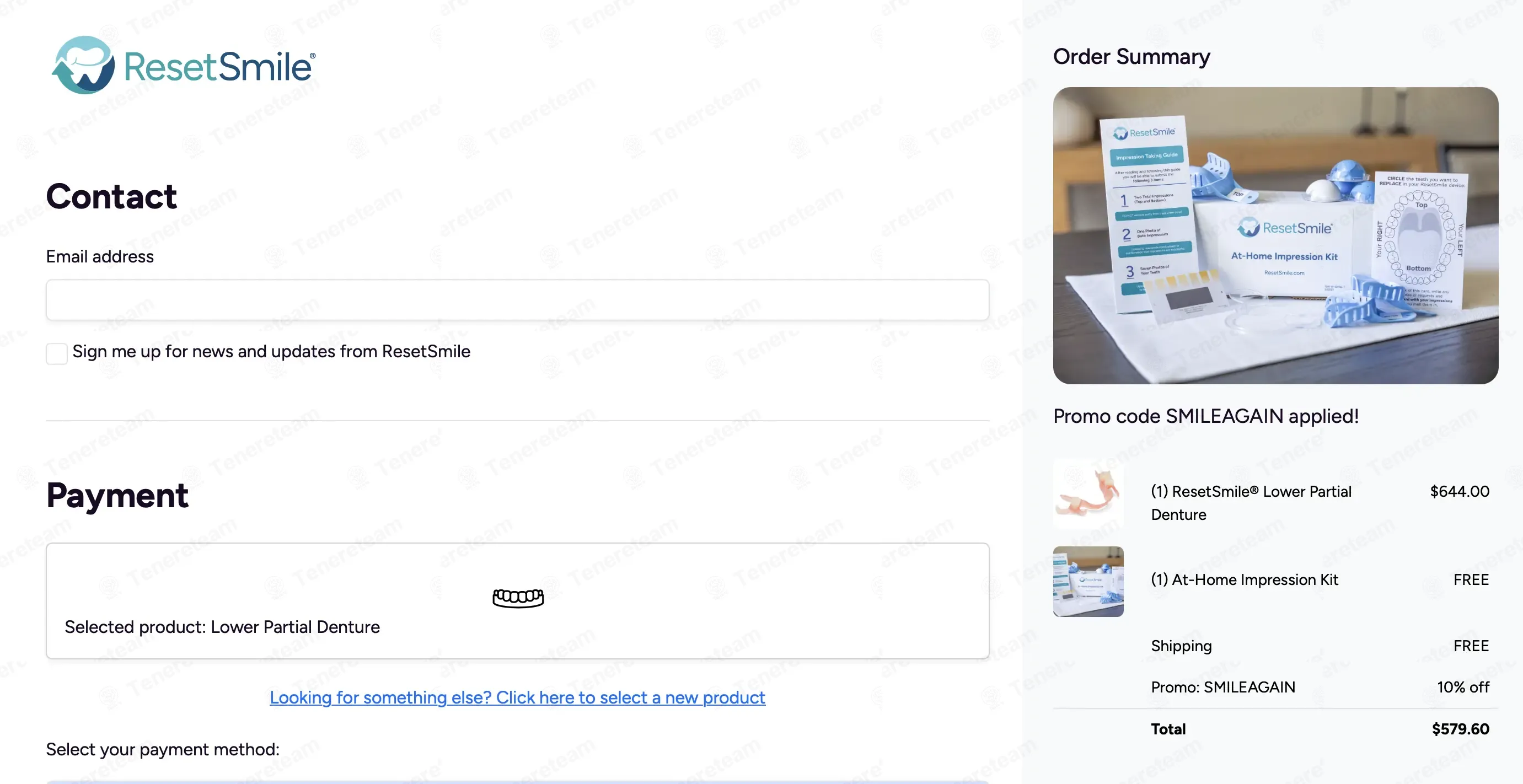 Reset Smile coupon code: 10% off with SMILEAGAIN. Tested and valid as 1 week ago.
