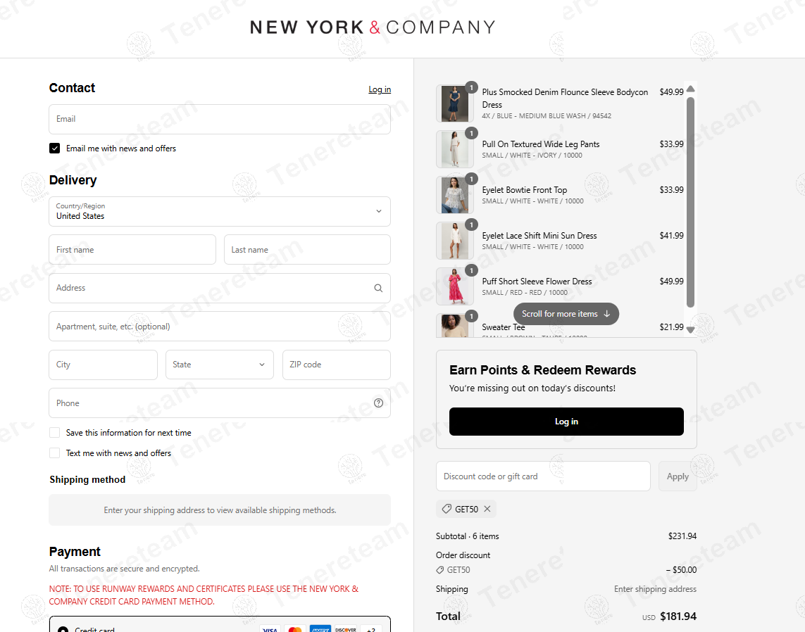 New York & Company coupon code: $50 off with GET50. Tested and valid as 11 months ago.