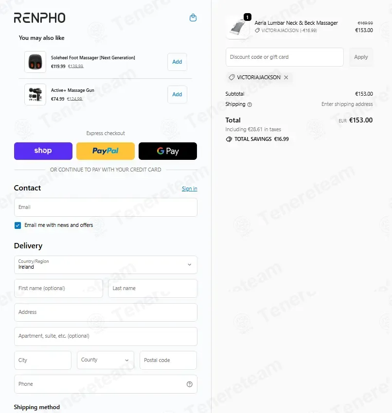 Renpho EU coupon code: 10% off with VICTORIAJACKSON. Tested and valid as 1 month ago.