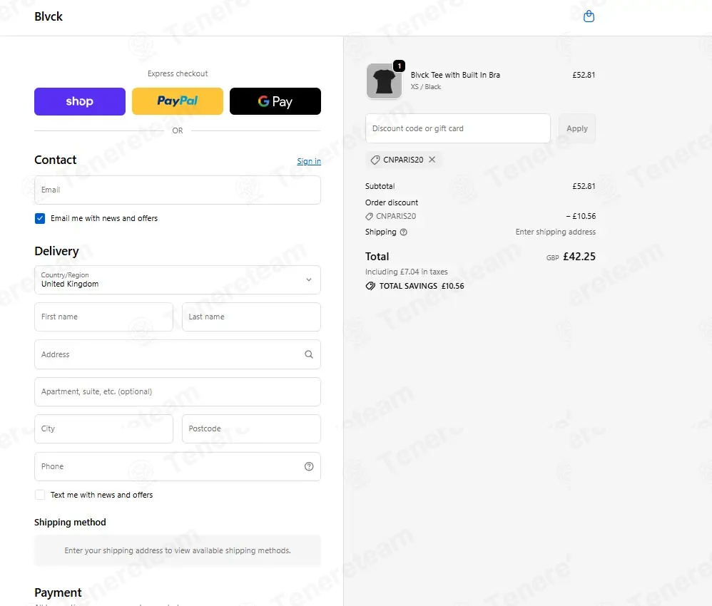 Blvck Paris coupon code: 20% off with CNPARIS20. Tested and valid as 1 week ago.