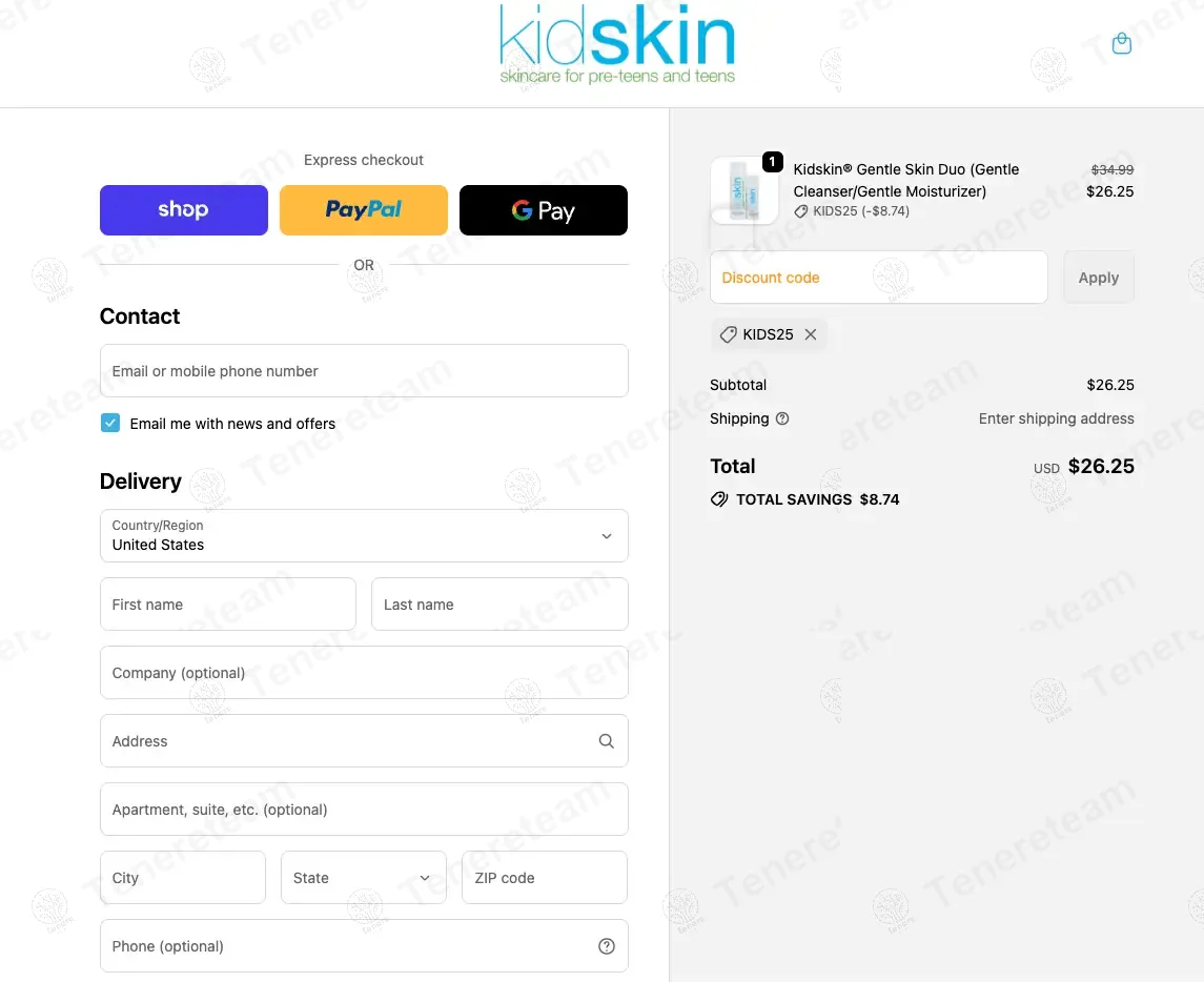Kidskin coupon code: 25% off with KIDS25. Tested and valid as 10 months ago.