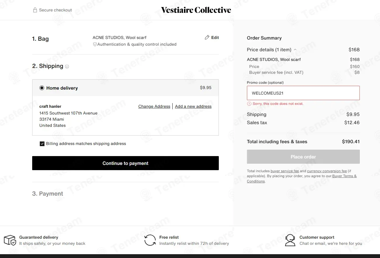 Vestiaire Collective coupon code: $30 off with WELCOMEUS21. Tested and valid as 3 months ago.