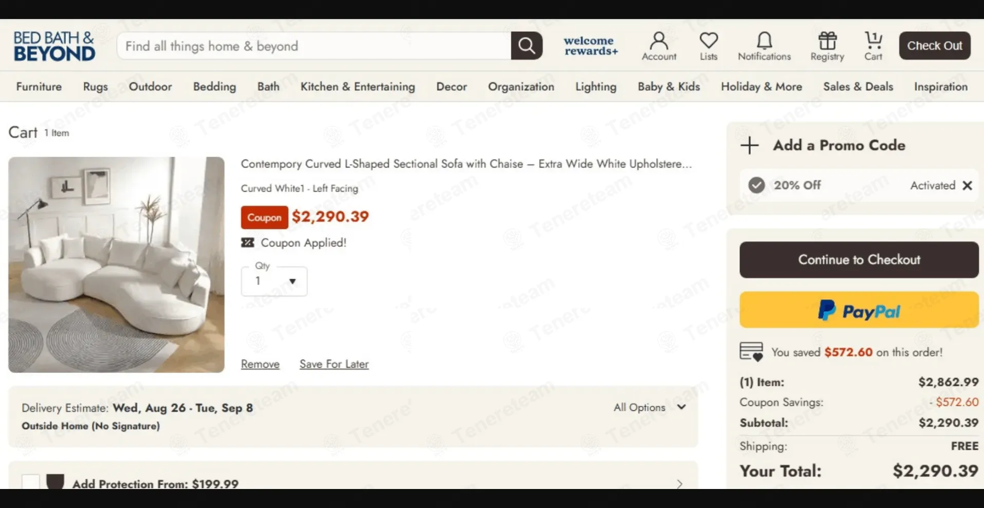 Bed Bath And Beyond coupon code: Sale off with 341552. Tested and valid as 5 days ago.