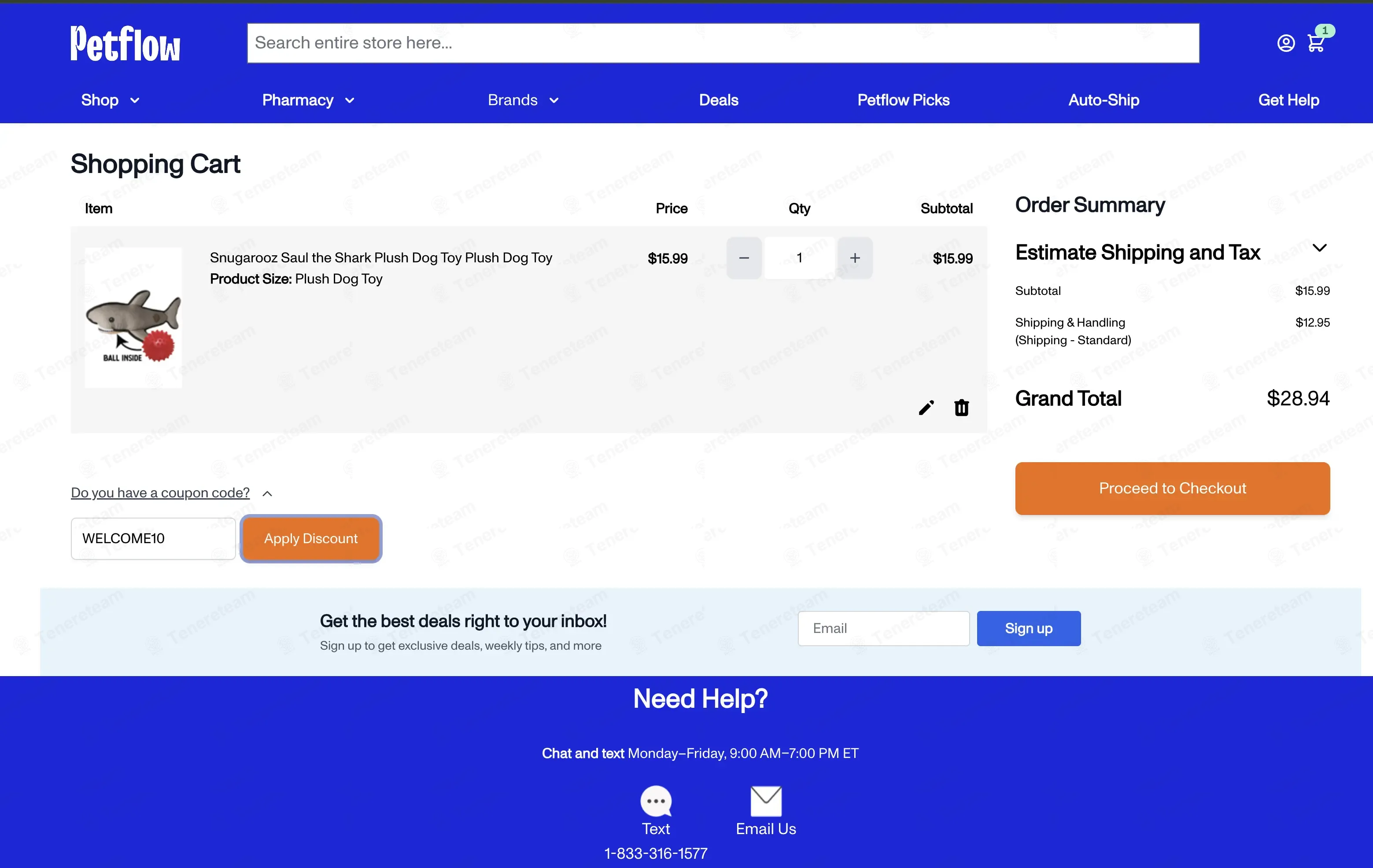 PetFlow.com coupon code: 10% off with WELCOME10. Tested and valid as 4 months ago.