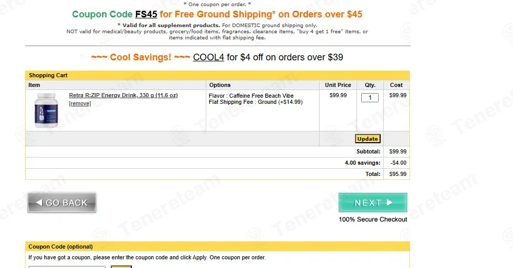 Vita Springs coupon code: $4 off with COOL4. Tested and valid as 1 month ago.