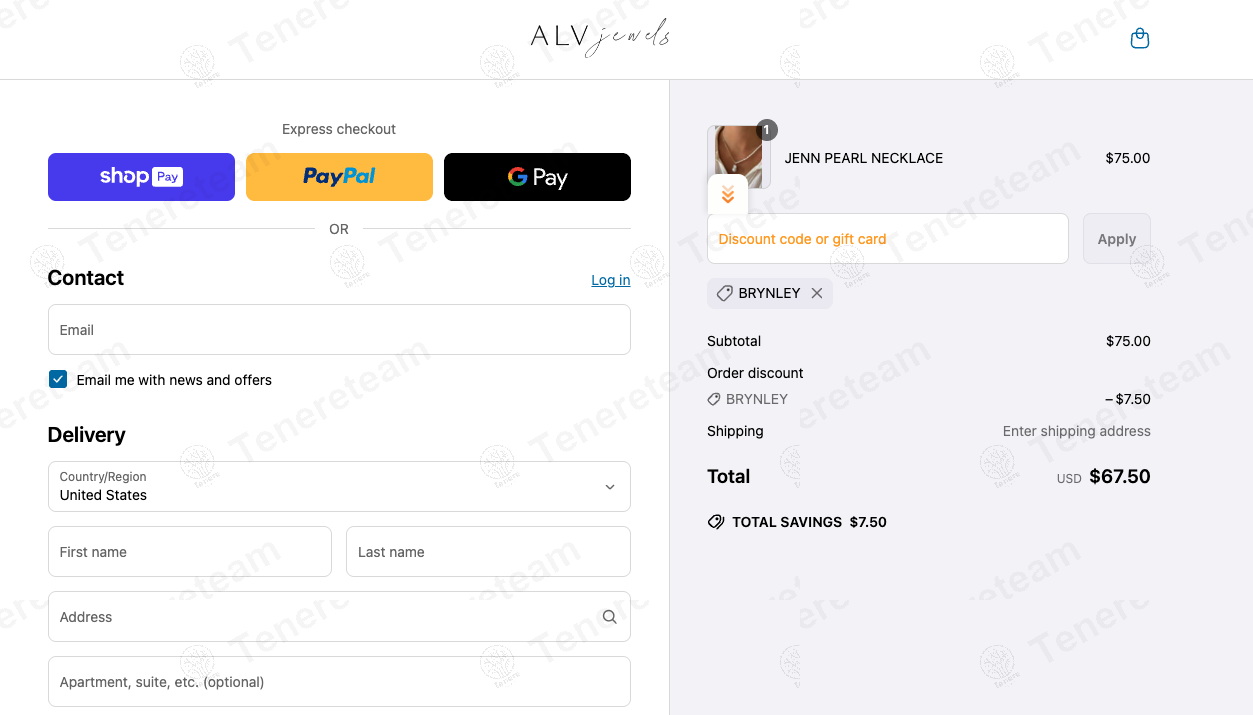 Alv Jewels coupon code: 10% off with BRYNLEY. Tested and valid as 1 year ago.