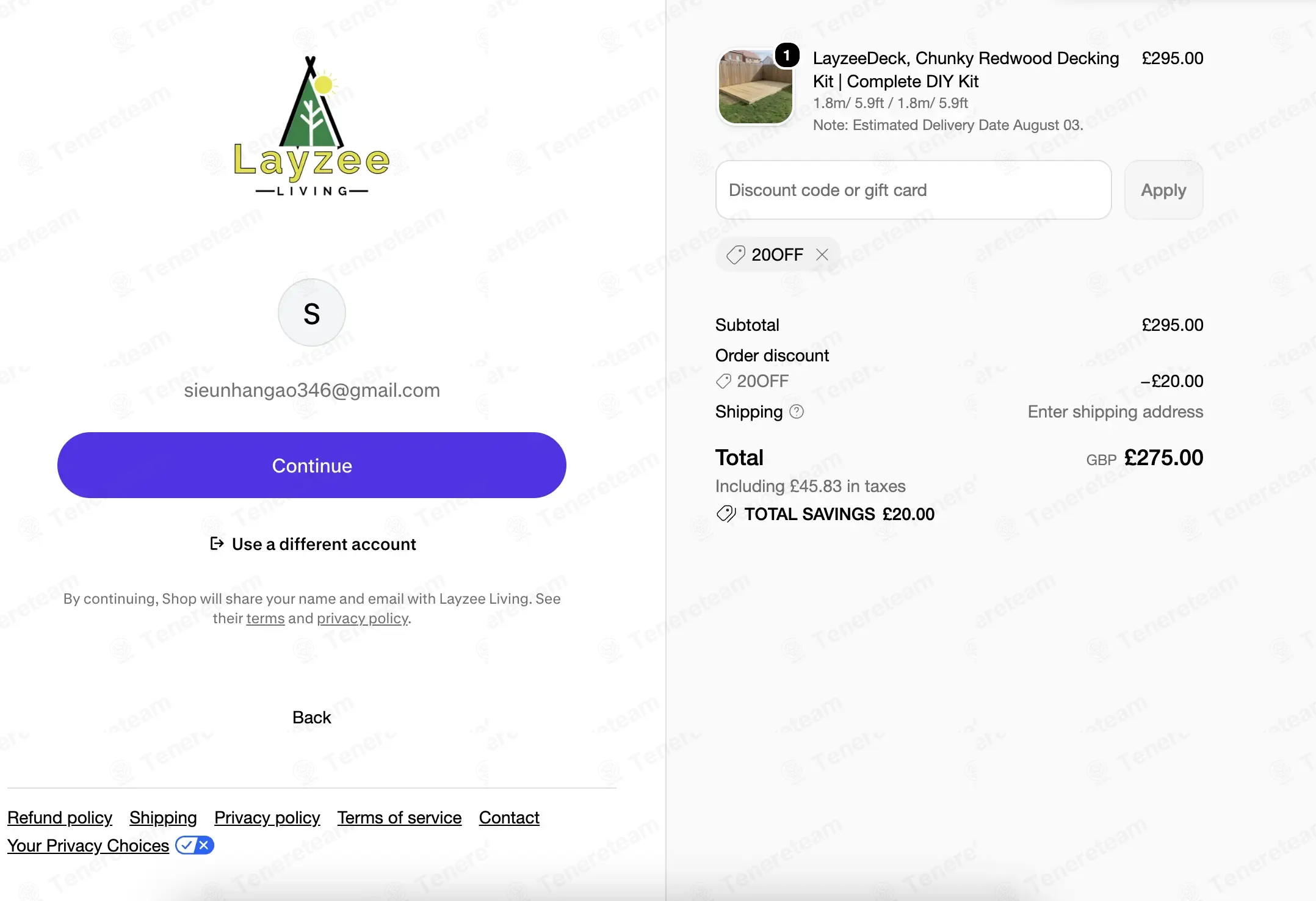 Layzee Living coupon code: £20 off with 20OFF. Tested and valid as 3 weeks ago.