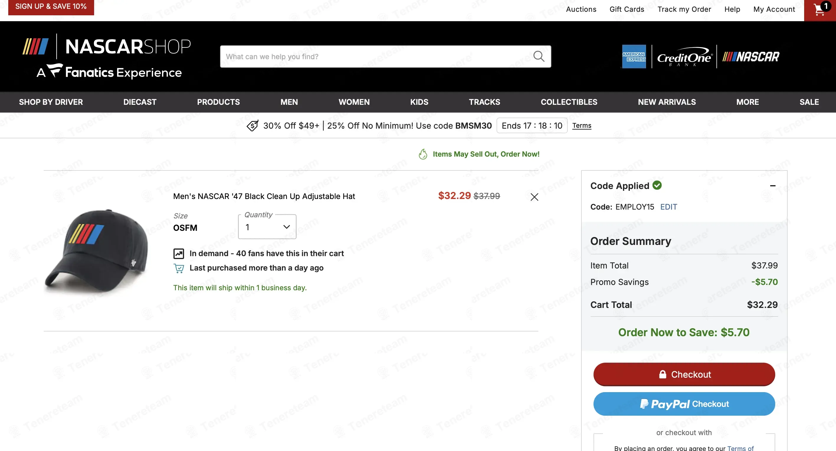 Store.nascar.com coupon code: 15% off with EMPLOY15. Tested and valid as 1 month ago.