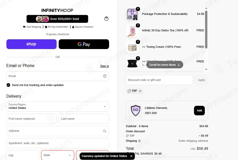 Infinity Hoop coupon code: 10% off with 59P. Tested and valid as 1 week ago.