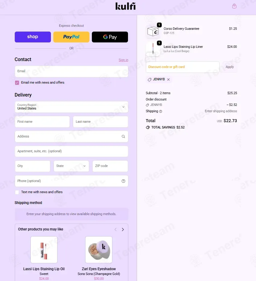 Kulfi Beauty coupon code: 10% off with JENNYB. Tested and valid as 1 month ago.