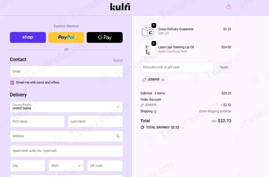 Kulfi Beauty coupon code: 10% off with JENNYB. Tested and valid as 1 month ago.