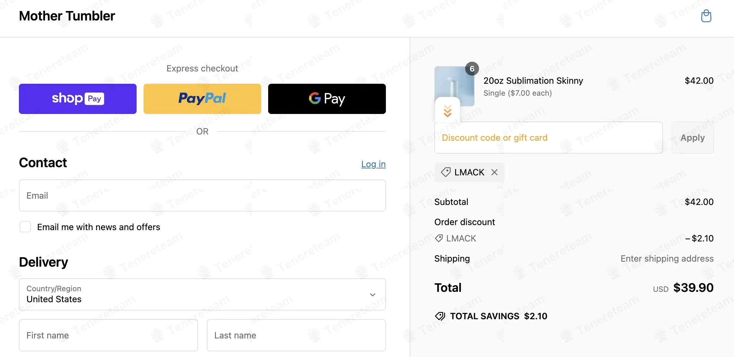 Mother Tumbler coupon code: 5% off with LMACK. Tested and valid as 1 year ago.